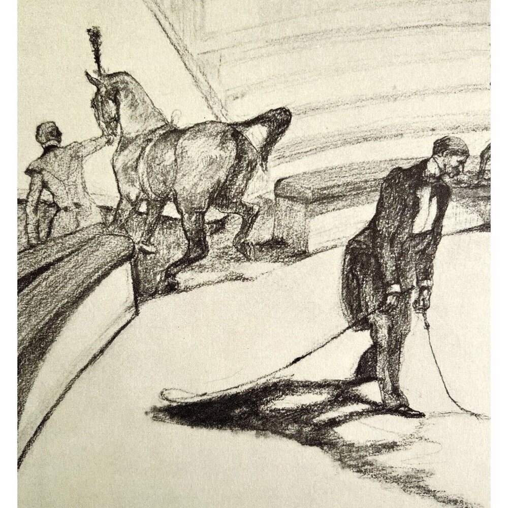 Toulouse Lautrec Performing Horses 1967 Circus Art Lithograph Matted - Picture 4 of 8